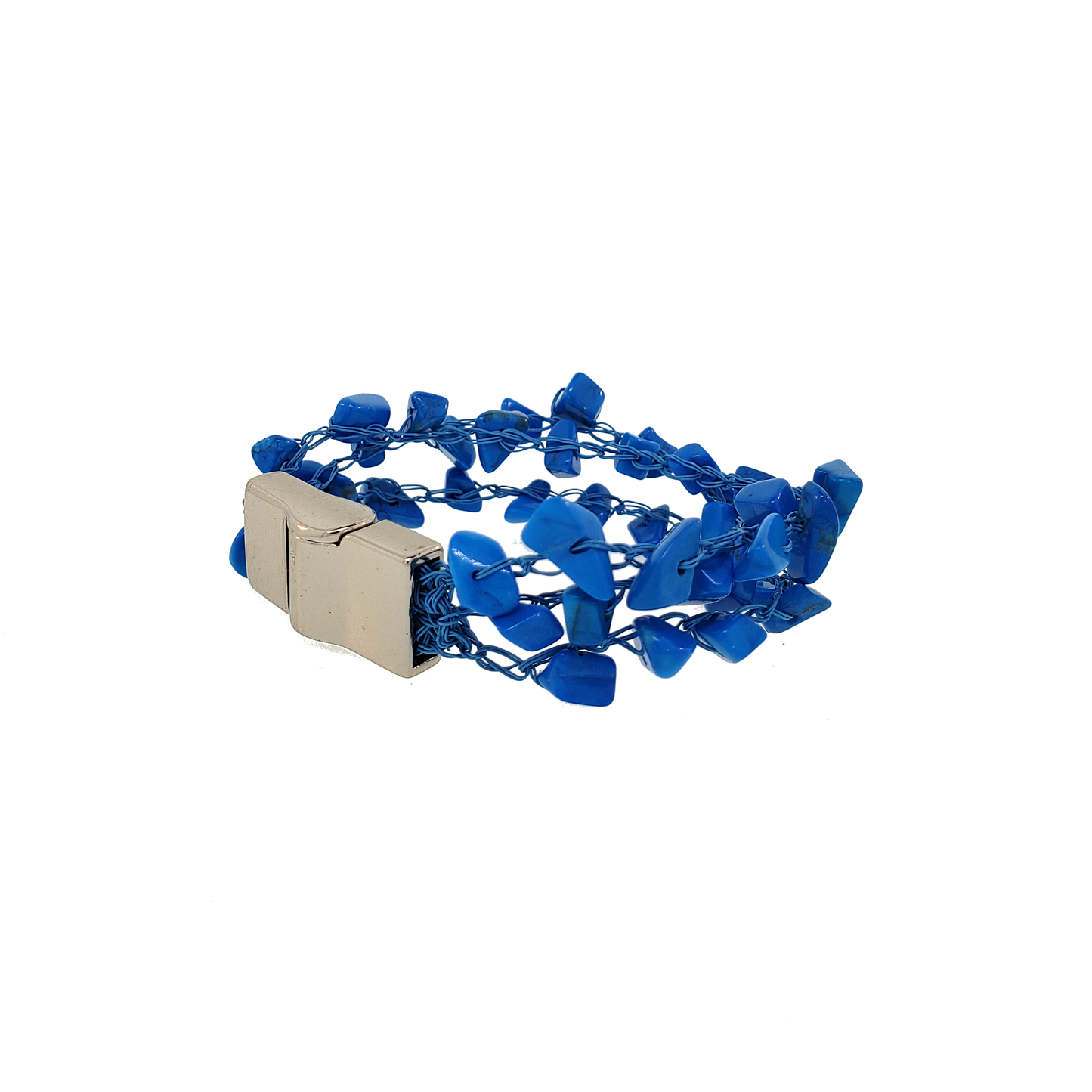 Bracelete de Crochê Rocks Strings Narrow Azul Sale