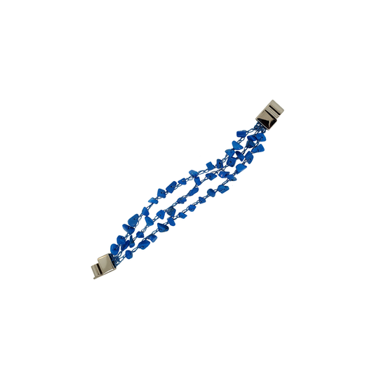 Bracelete de Crochê Rocks Strings Narrow Azul Sale