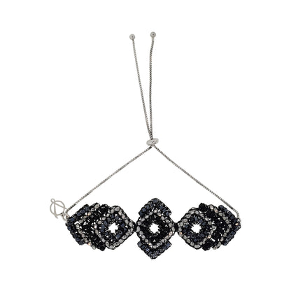 Bracelete de Crochê Puzzle Wild Cards Preto