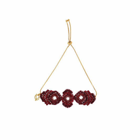 Bracelete de Crochê Puzzle Wild Cards Vermelho