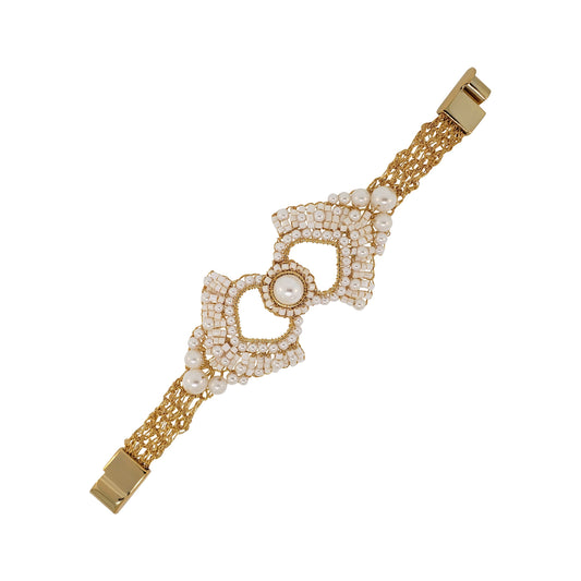 Bracelete de Crochê Queen's Heart Wild Cards Pérola