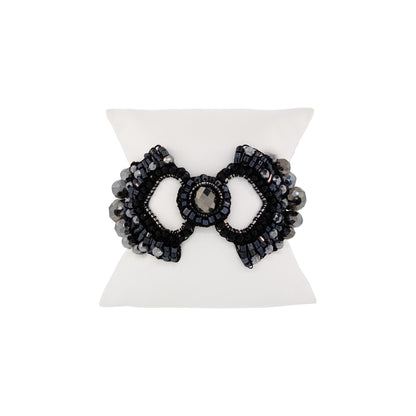 Bracelete de Crochê Queen's Heart Wild Cards Preto