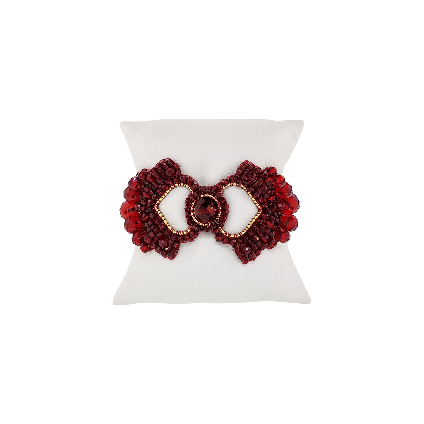 Bracelete de Crochê Queen's Heart Wild Cards Vermelho