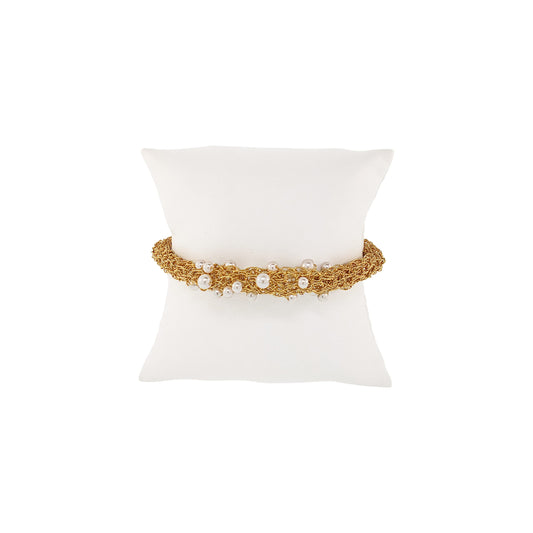 Bracelete de Crochê Wild Cards Pérola
