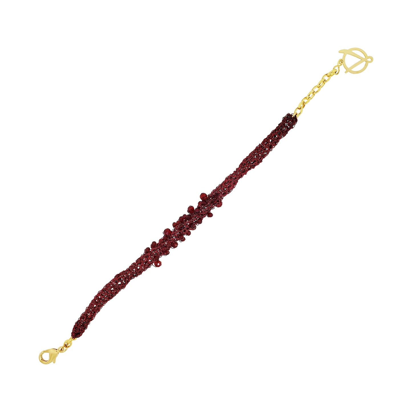 Bracelete de Crochê Wild Cards Vermelho