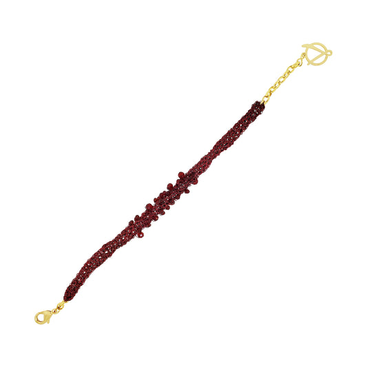 Bracelete de Crochê Wild Cards Vermelho