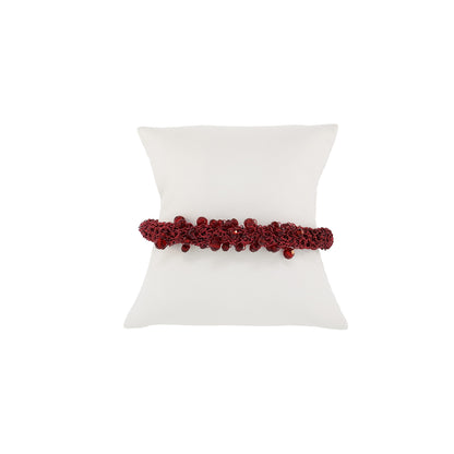 Bracelete de Crochê Wild Cards Vermelho