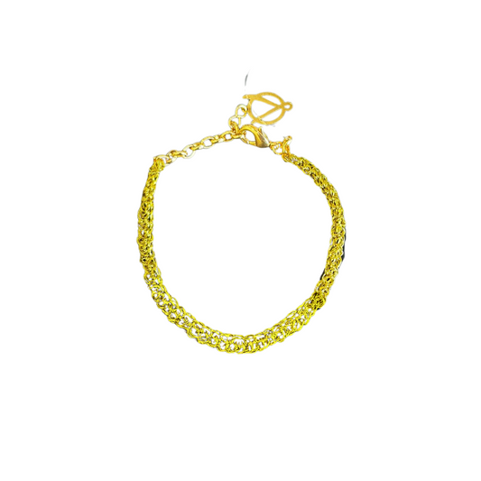 Bracelete de Crochê Liso Verde Sale