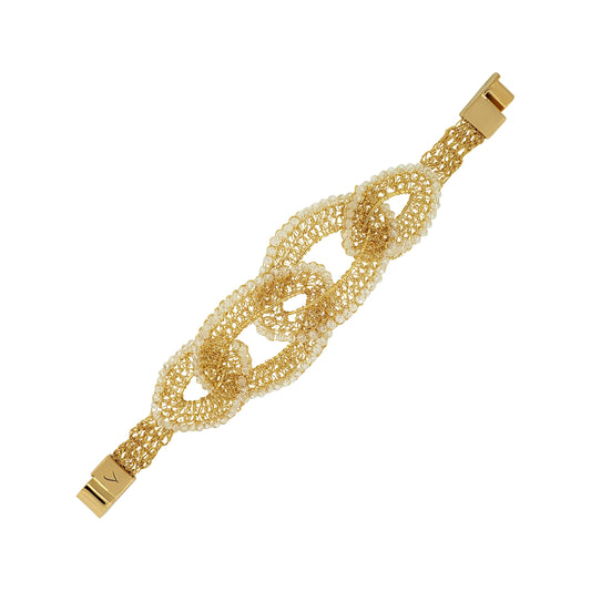Bracelete de Crochê Minerva Chronos Legacy Cristal