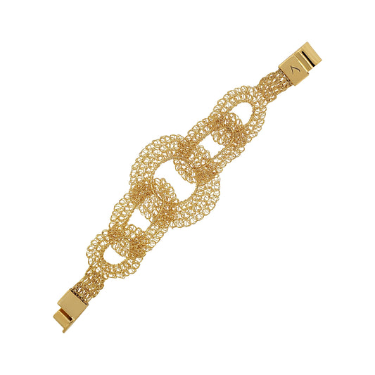 Bracelete de Crochê Artemis Chronos Legacy Dourado