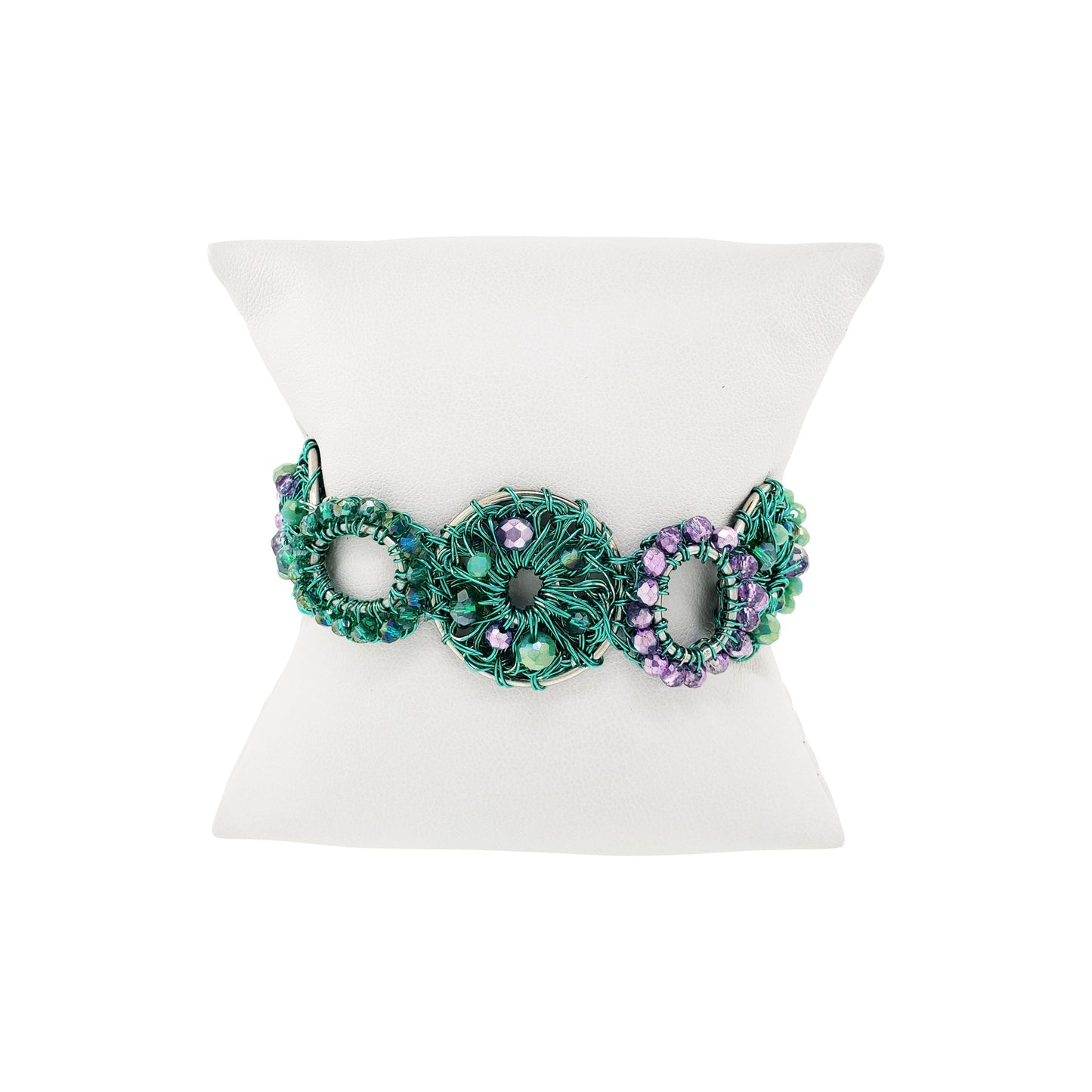 Bracelete Moira Aurora Lilás e Verde