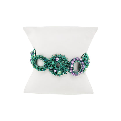 Bracelete Moira Aurora Lilás e Verde