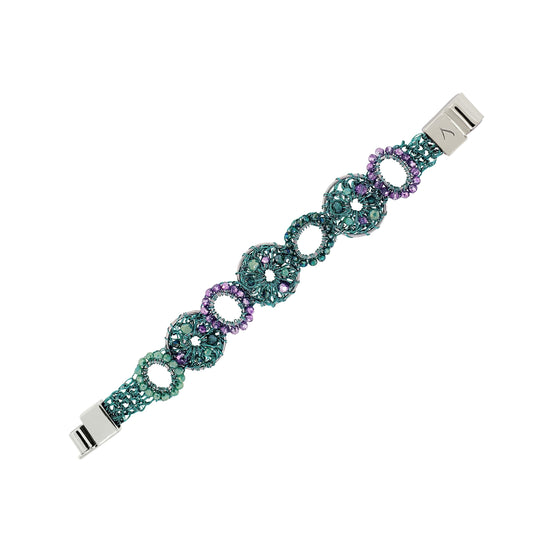 Bracelete Moira Aurora Lilás e Verde