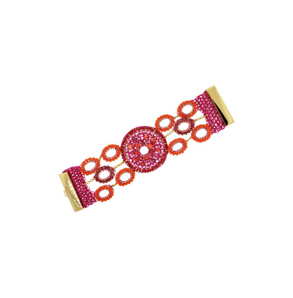 Bracelete Moira Maxi Aurora Rosa