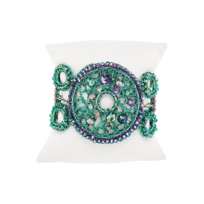 Bracelete Moira Maxi Aurora Lilás e Verde Sale