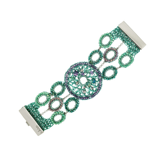 Bracelete Moira Maxi Aurora Lilás e Verde Sale