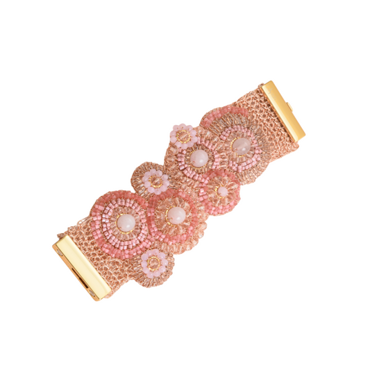 Bracelete de Crochê Elara Maxi Essence Rosa