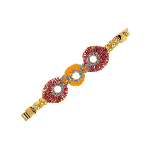 Bracelete de Crochê Aura Sunrise Mix