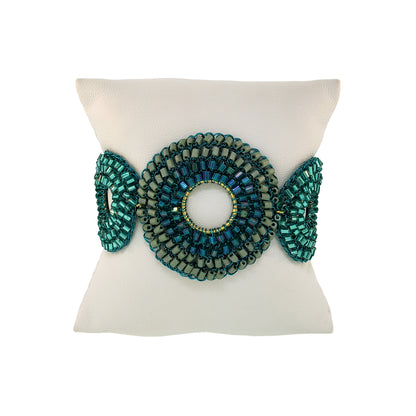 Bracelete de Crochê Gia Teal