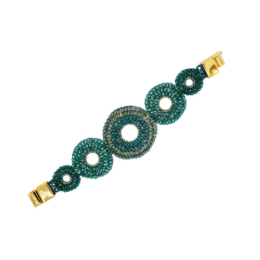 Bracelete de Crochê Gia Teal