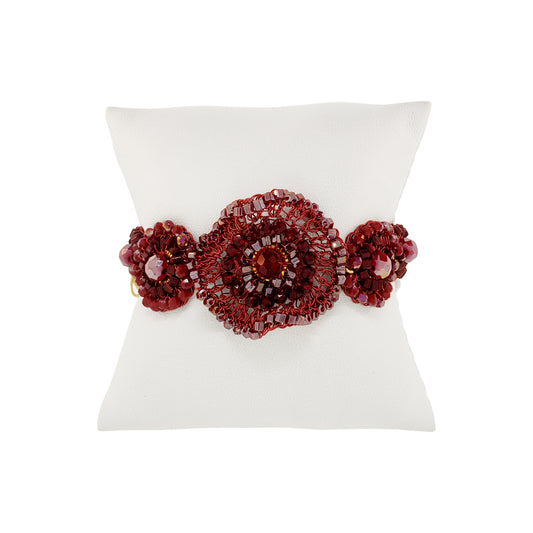Pulseira de Crochê Flourish Infinite Love - Burgundy