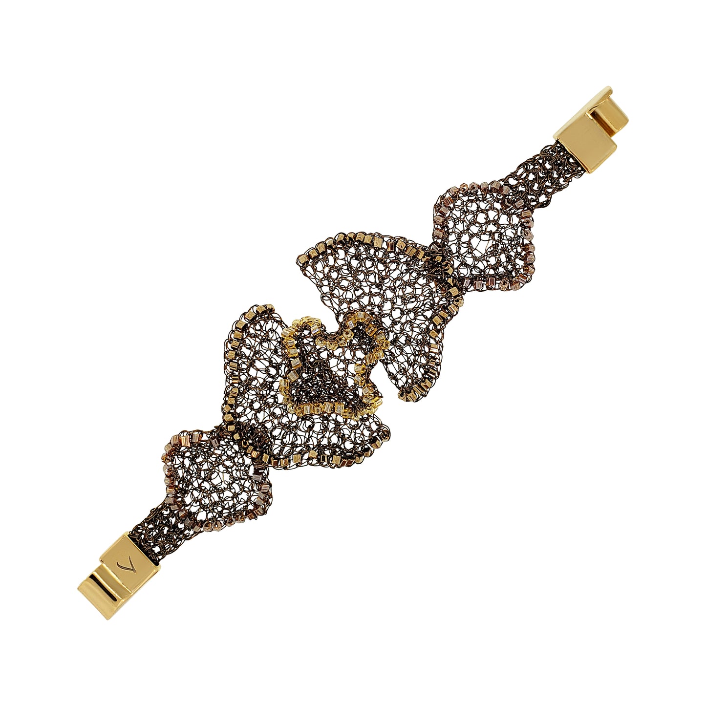 Bracelete de Crochê Imperial Garden Infinite Love - Sépia