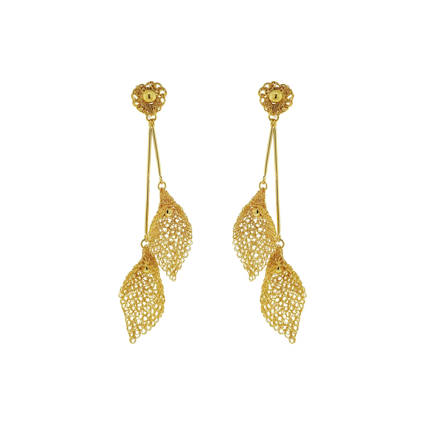 Brinco de Crochê Tulip Duo Chronos Legacy Dourado
