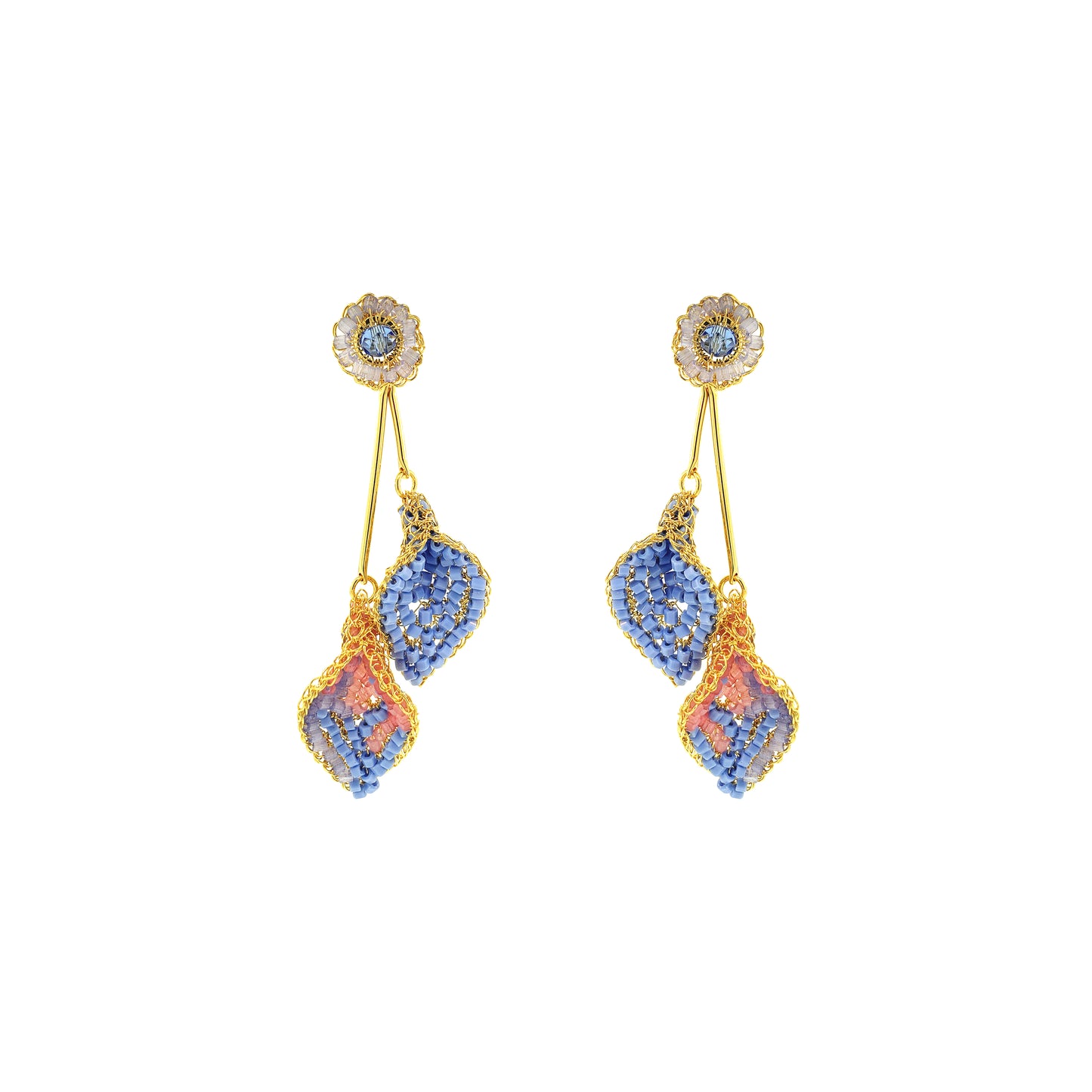 Brinco de Crochê Tulipa Duo Infinite Love