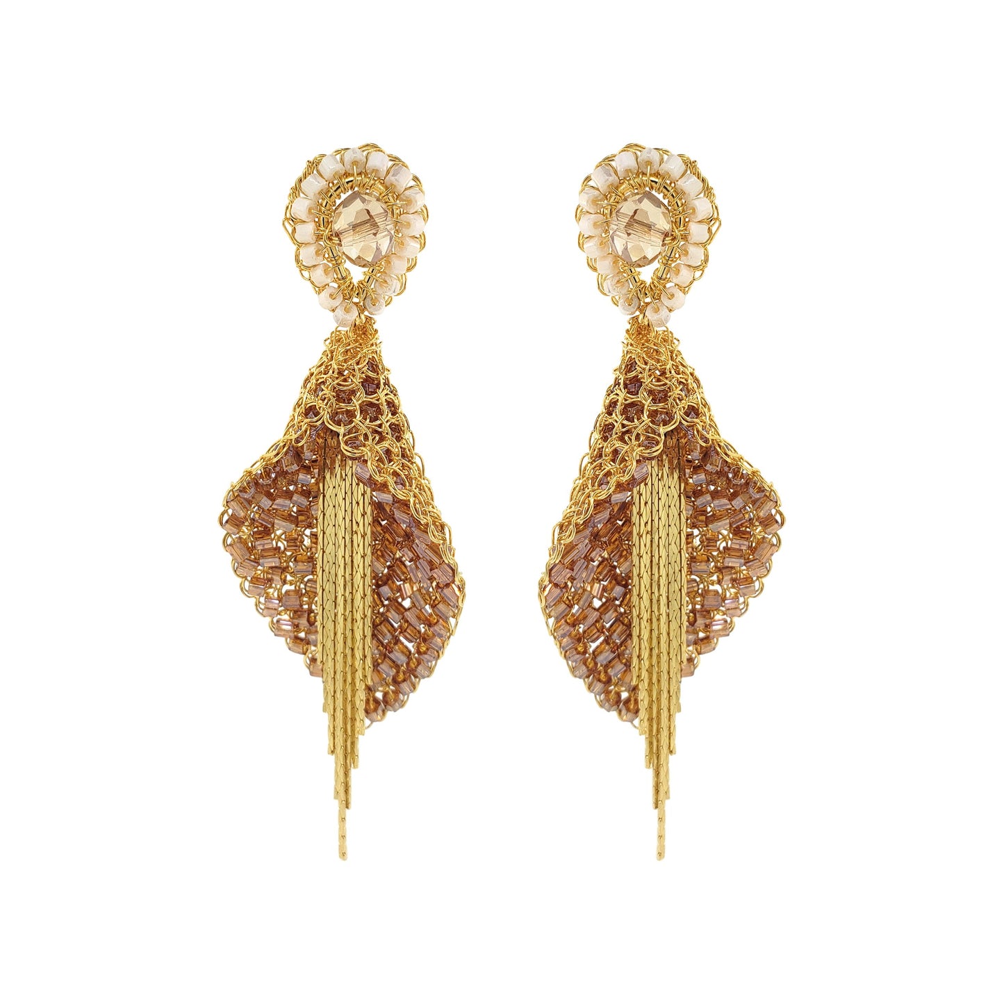 Brinco de Crochê Calla Fringe