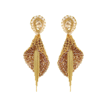 Brinco de Crochê Calla Fringe