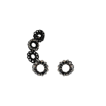 Brinco de Crochê Clubs Earcuffs Wild Cards Preto