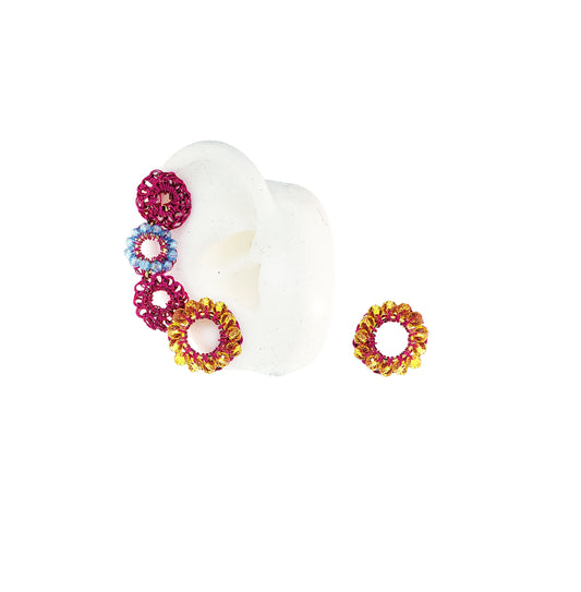 Brinco de Crochê Clubs Earcuff Eletric Warmth Mix
