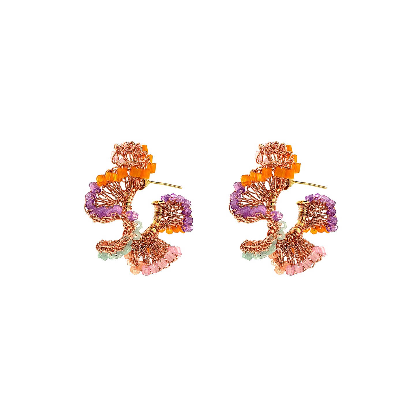 Brinco de Crochê Rio Hoops Pequeno Sweet Gummy Mix