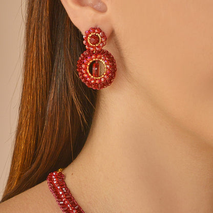 Brinco de Crochê Classic Vermelho