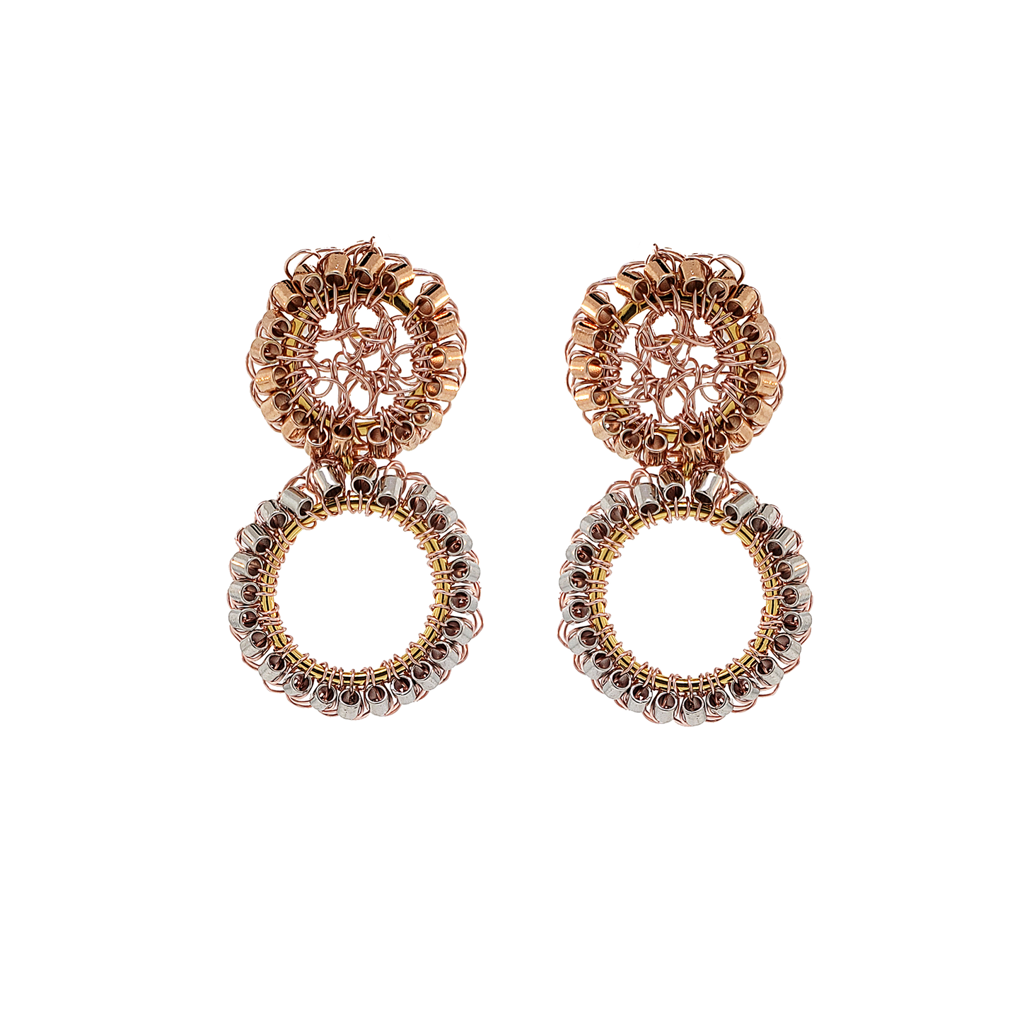 Brinco de Crochê Trio Gold