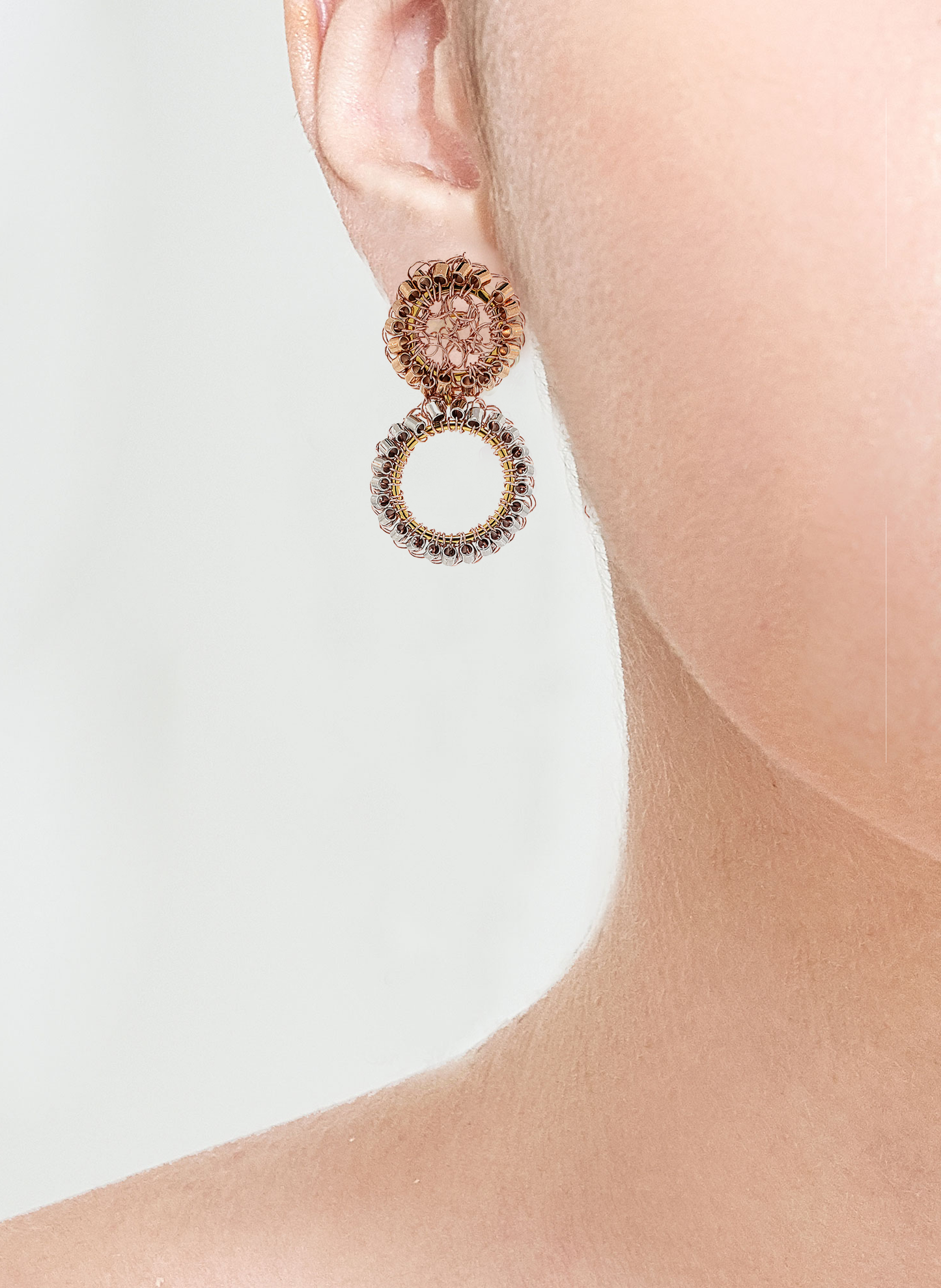 Brinco de Crochê Trio Gold