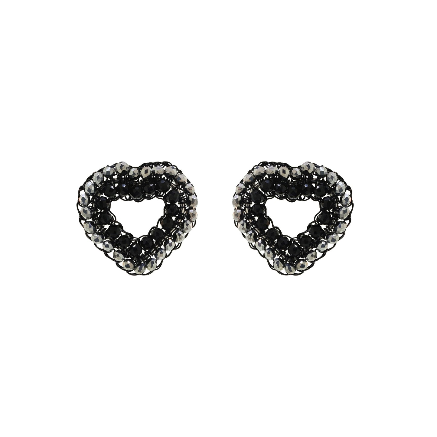 Brinco de Crochê Queen Heart Mini Posts Wild Cards Preto