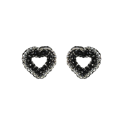 Brinco de Crochê Queen Heart Mini Posts Wild Cards Preto