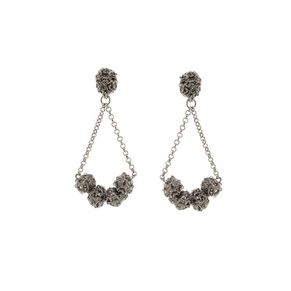 Brinco de Crochê Balance Esferas Palladium