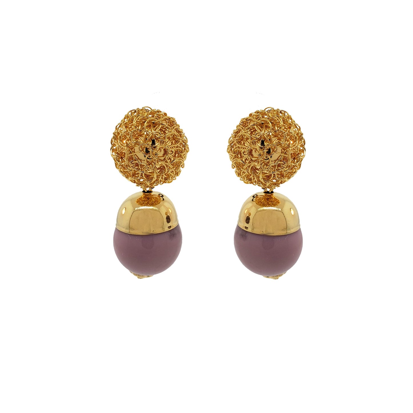 Brinco de Crochê Drop Lavanda