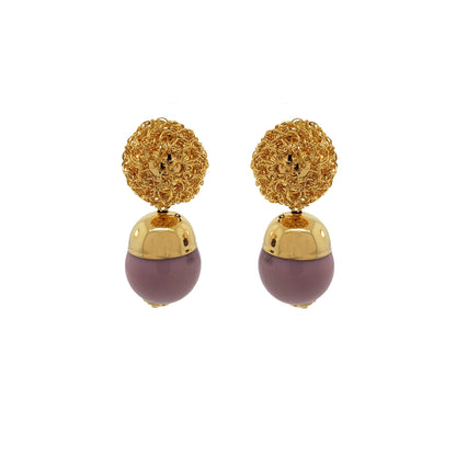 Brinco de Crochê Drop Lavanda