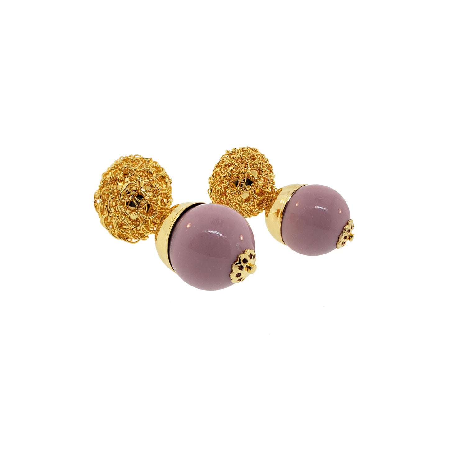Brinco de Crochê Drop Lavanda