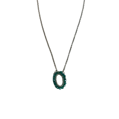 Colar de Crochê Esfera Verde Sale
