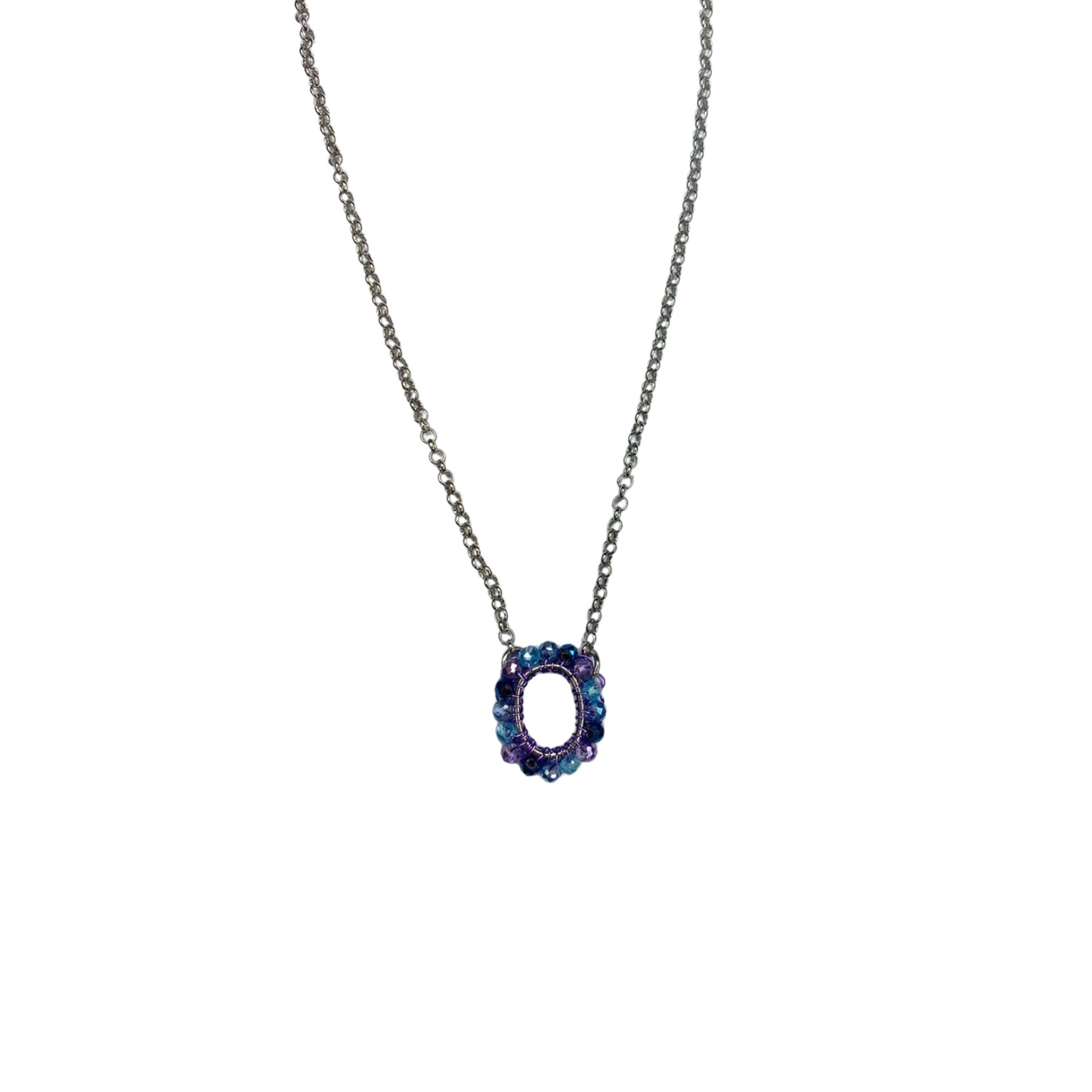 Colar de Crochê Esfera Roxo Sale