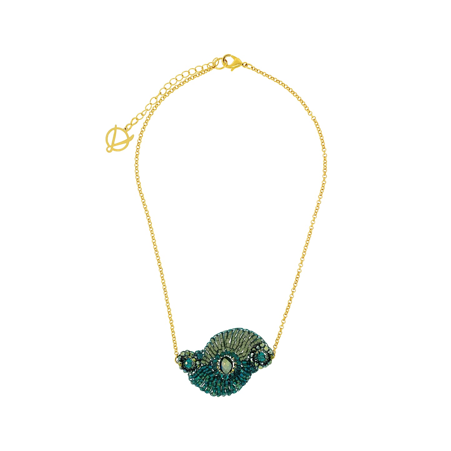 Colar de Crochê Aura Teal