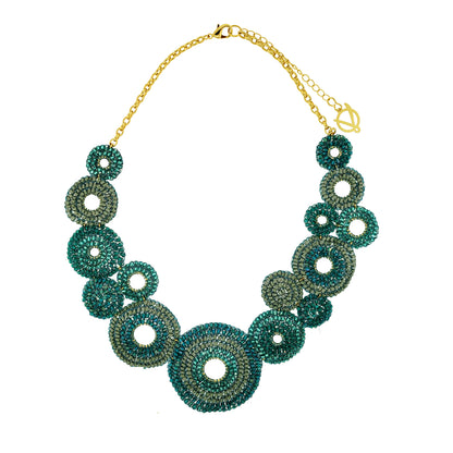 Colar de Crochê Gia Maxi Teal