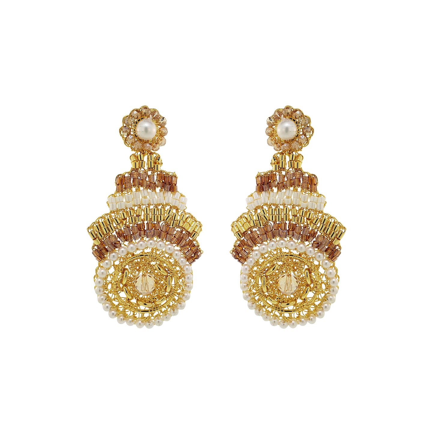 Brinco de Crochê Ripples Dangle Ocean Dreams