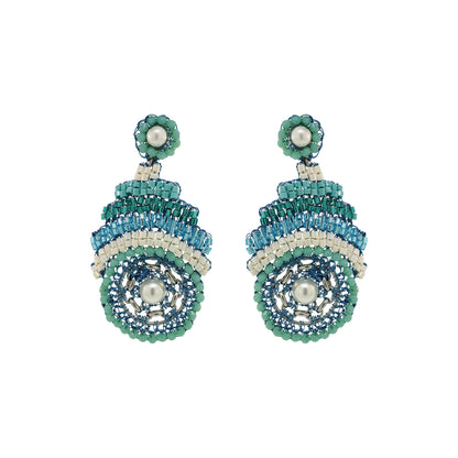 Brinco de Crochê Ripples Dangle Ocean Dreams Azul