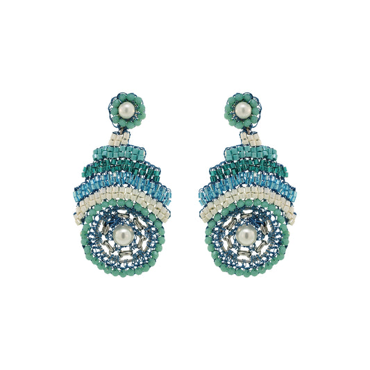 Brinco de Crochê Ripples Dangle Ocean Dreams Azul