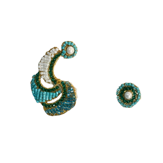 Brinco de Crochê Earcuff Siren Ocean Dreams Turquesa Sale